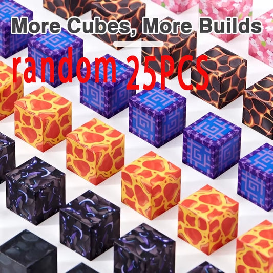 25-200 Magnetic Building Blocks - Creative Magnetic Toy Set, Christmas and Halloween Gift Cube Building Kit