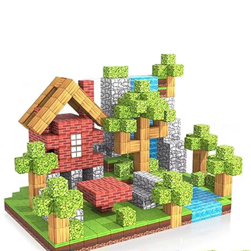25-200 Magnetic Building Blocks - Creative Magnetic Toy Set, Christmas and Halloween Gift Cube Building Kit