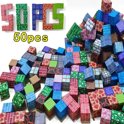25-200 Magnetic Building Blocks - Creative Magnetic Toy Set, Christmas and Halloween Gift Cube Building Kit