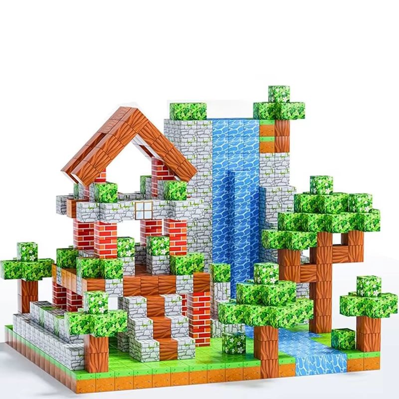 25-200 Magnetic Building Blocks - Creative Magnetic Toy Set, Christmas and Halloween Gift Cube Building Kit